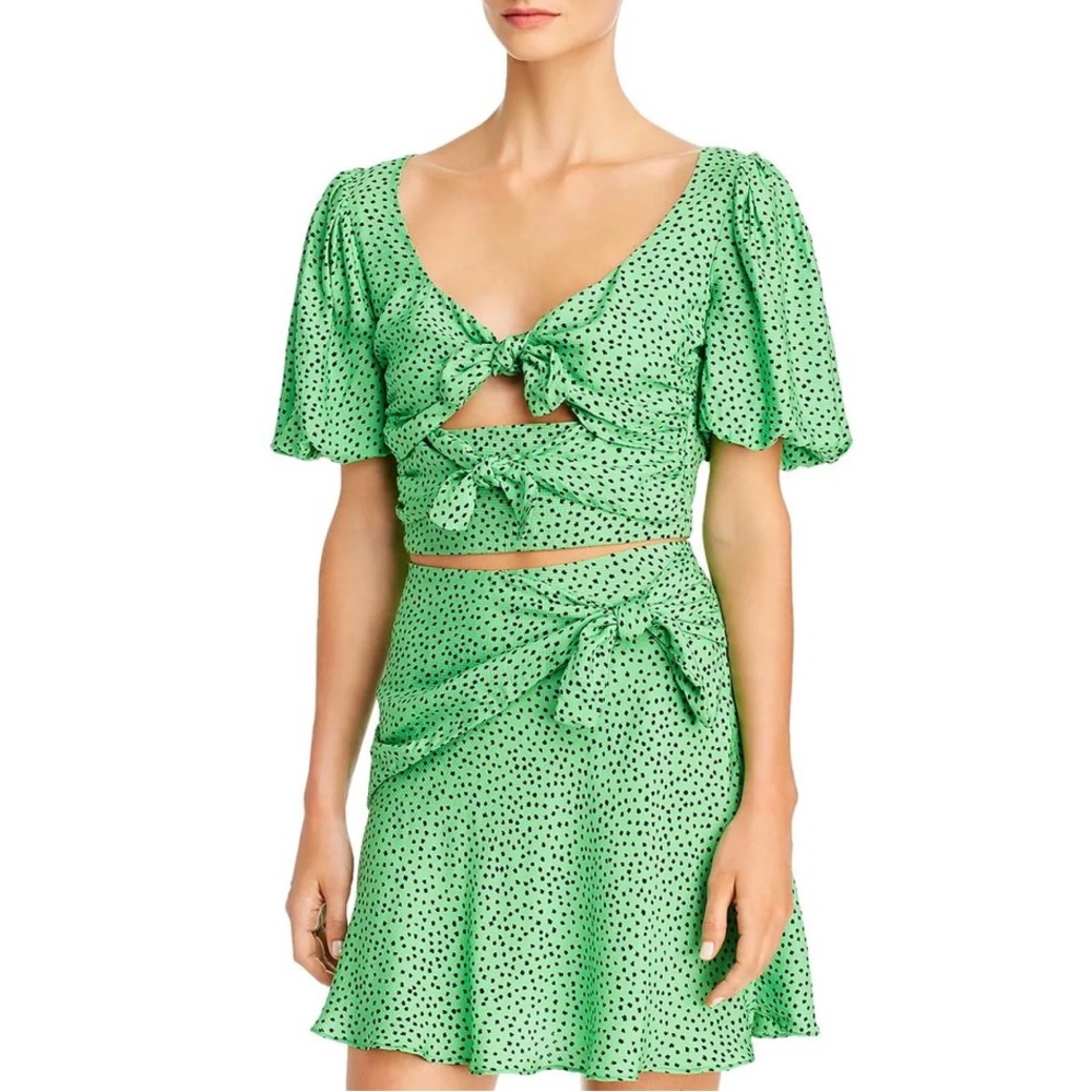 Bec & Bridge Polka Dot Neve Neon Crop Top NEW